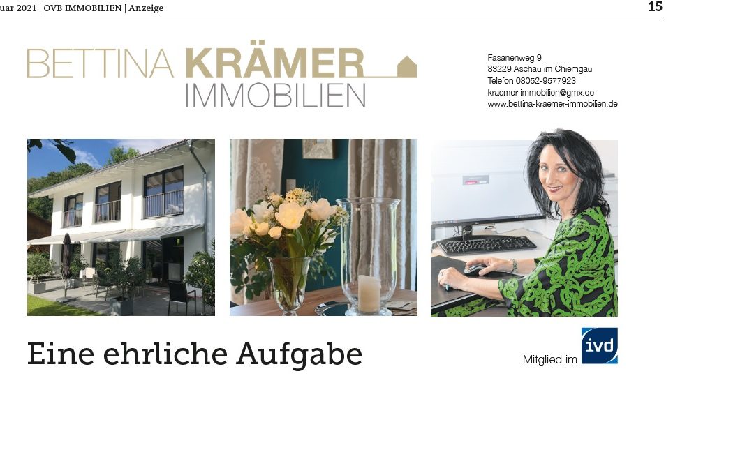 OVB Bettina Krämer Immobilien Februar 2021