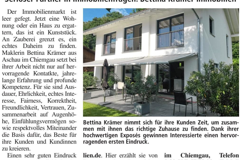 Bettina Krämer Immobilien Juni 2022